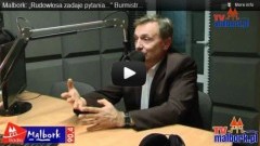 Rudowlosa zadaje pytania Burmistrzowi Miasta Malborka Andrzejowi Rychłowskiemu
