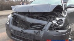 KOLIZJA TRZECH AUT W CENTRUM MALBORKA - 13.02.2014