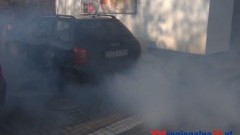 POŻAR SAMOCHODU NA STACJI BENZYNOWEJ W SZTUMIE - 24.02.2014