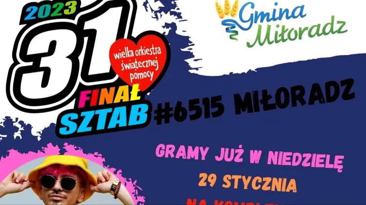 Gmina Miłoradz. W niedzielę 31. Finał WOŚP.