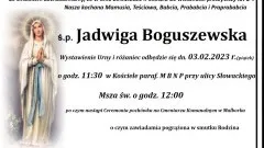 Zmarła Jadwiga Boguszewska. Miała 94 lata.