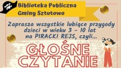 Sztutowo. Zdobądź skarb Kapitana Haka – Biblioteka Publiczna zaprasza dzieci do udziału w pirackiej przygodzie.