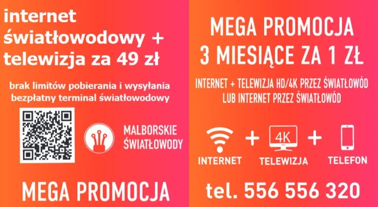 Malborskie Światłowody Internet Telewizja Telefon - Nowe prędkości&#8230;