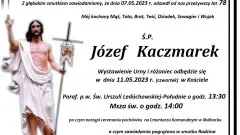 Zmarł Józef Kaczmarek. Żył 78 lat.