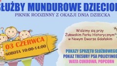 Nowy Dwór Gdański. Służby mundurowe dzieciom – piknik z okazji Dnia Dziecka.