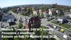 Malbork Timelapse 24h w 3 minuty Panorama z wieżowca. Kamery on-line&#8230;