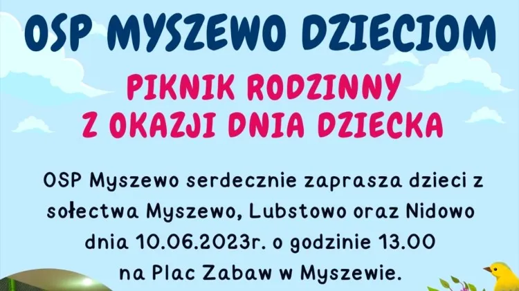 OSP Myszewo zaprasza na Piknik Rodzinny z okazji Dnia Dziecka. Szczegóły&#8230;