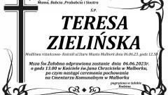 Zmarła Teresa Zielińska. Miała 80 lat. 