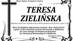 Zmarła Teresa Zielińska. Miała 80 lat. 