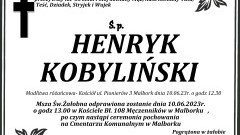 Zmarł Henryk Kobyliński. Żył 85 lat.