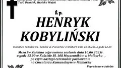 Zmarł Henryk Kobyliński. Żył 85 lat.