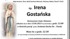 Odeszła Irena Gostańska. Żyła 72 lata.