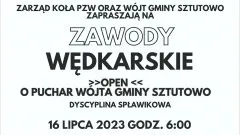 Zawody Wędkarskie o Puchar Wójta Gminy Sztutowo – zaproszenie.