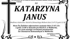 Zmarła Katarzyna Janus. Żyła 54 lata.