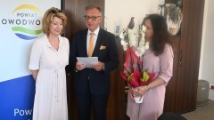 Nowy Dwór Gdański. Uroczyste pożegnanie Izabeli Narewskiej.