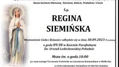 Zmarła Regina Siemińska. Żyła 92 lata.