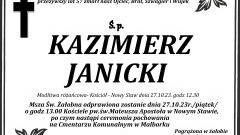 Zmarł Kazimierz Janicki. Miał 57 lat.