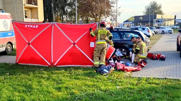 Śmierć na parkingu przy Osiedlu Wyszyńskiego w Nowym Dworze Gdańskim.