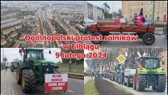 Ogólnopolski protest rolników w Elblągu 9 lutego 2024. Zobacz wideo&#8230;