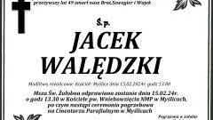 Zmarł Jacek Walędzki. Miał 49 lat.