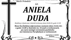 Zmarła Aniela Duda. Miała 87 lat.