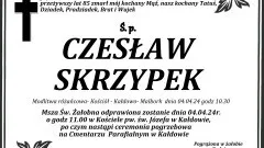 Zmarł Czesław Skrzypek. Miał 85 lat.