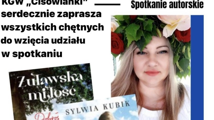 Gmina Malbork. Spotkanie autorskie z Sylwią Kubik – zaproszenie.