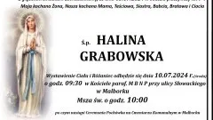 Zmarła Halina Grabowska. Żyła 74 lata.
