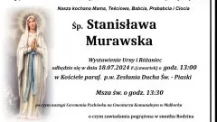 Zmarła Stanisława Murawska. Żyła 95 lat.