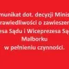 Komunikat dot. decyzji Ministra Sprawiedliwości o zawieszeniu Prezesa&#8230;