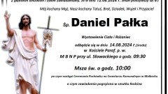 Zmarł Daniel Pałka. Żył 81 lat.