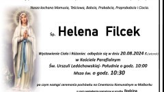 Zmarła Helena Filcek. Żyła 93 lata.