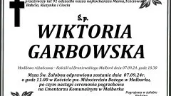 Zmarła Wiktoria Garbowska. Miała 91 lat.