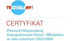 Malbork. Technikum nr 3 z certyfikatem UNICEF Polska.