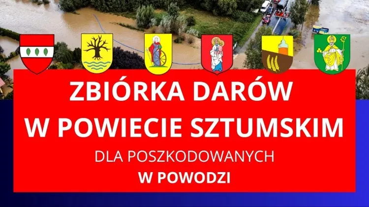 Powiat Sztumski dla powodzian – sprawdź, gdzie są punkty zbiórek.