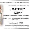 Zmarł Mateusz Szpak. Miał 33 lata.