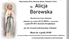 Zmarła Alicja Borowska. Miała 75 lat.