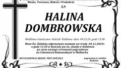 Zmarła Halina Dombrowska. Miała 72 lata.