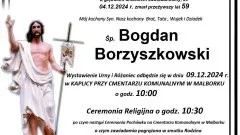 Zmarł Bogdan Borzyszkowski. Miał 59 lat.