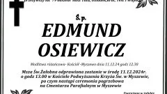 Zmarł Edmund Osiewicz. Miał 79 lat.