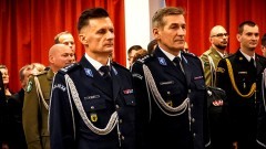 Nowy Dwór Gdański. Pożegnanie Komendanta Powiatowego Policji insp. Piotra Wiśniewskiego.