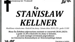 Zmarł Stanisław Kellner. Żył 74 lata. 