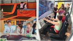 Dzieci z Gminy Malbork poznały świat nauki i odwiedziły park trampolin.