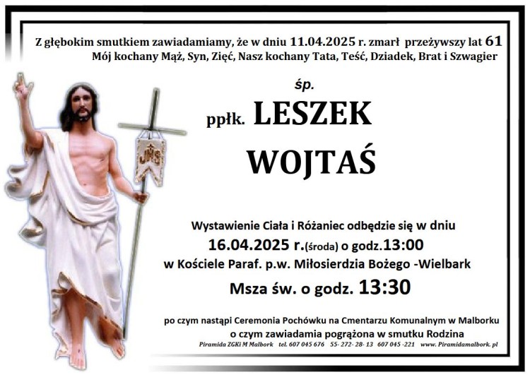 Zmarł Leszek Wojtaś. Miał 61 lat.