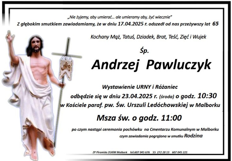 Zmarł Andrzej Pawluczyk. Miał 65 lat.