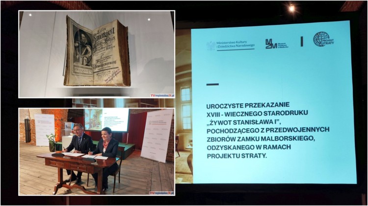 Bezcenny powrót do Malborka. XVIII-wieczny starodruk odzyskany przez…
