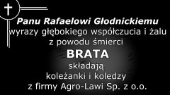 Kondolencje pracowników firmy Agro-Lawi Sp. z o.o.