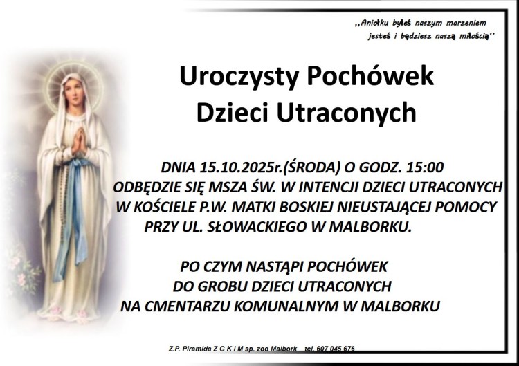 Uroczysty pochówek Dzieci Utraconych. 