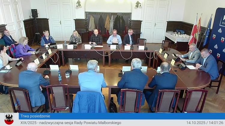 XIX nadzwyczajna sesja Rady Powiatu Malborskiego - 14.10.2025 - zobacz…