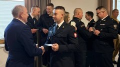 Spotkanie wigilijne ze strażakami w Nowym Dworze Gdańskim.